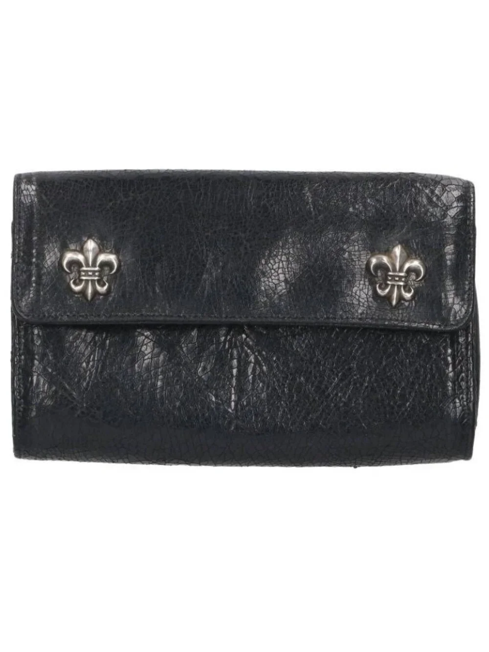Chrome Hearts BS Flare Button Leather Wallet